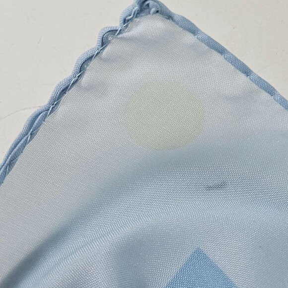 Michelangelo Sorrento Blue Gradient Square Silk Scarf 30"x30" Head Wrap - Picture 4 of 8